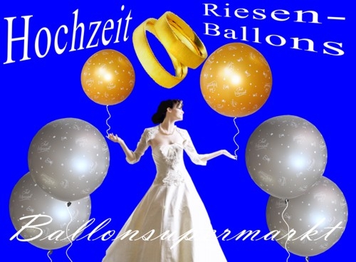 Riesenluftballons Just Married zu Hochzeit und Hochzeitsdekoration