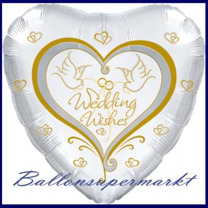 Hochzeitsballon: Glückwünsche zur Hochzeit, Wedding Wishes