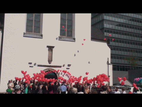 Luftballons Herzen, Alles Gute zur Hochzeit Herzluftballons, Hochzeitszeremonie