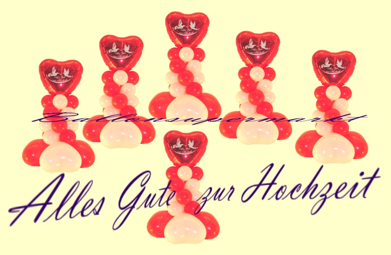 Alles Gute zur Hochzeit Ballondekoration